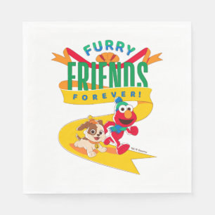 Serviette En Papier Elmo & Tango   Furry Friends Forever