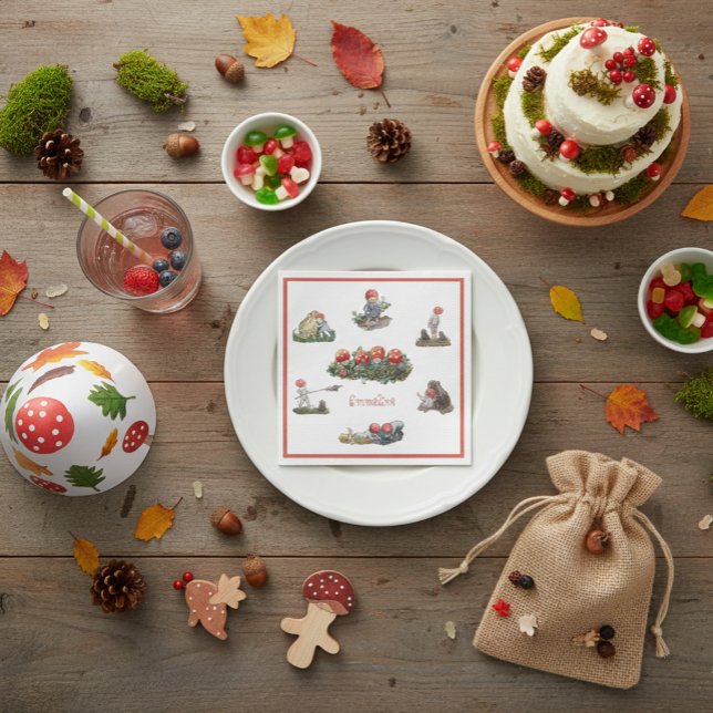 Serviette En Papier Elsa Beskow Enfants de la forêt (Créateur téléchargé)