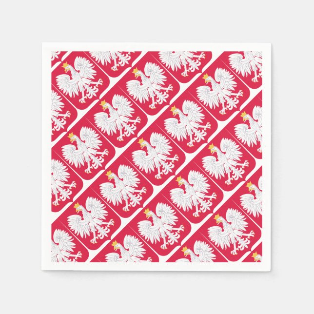 Serviette En Papier Emblème polonais - Bouclier polonais - Polska Herb (Devant)