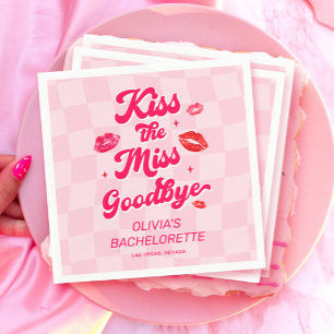 Serviette En Papier Embrasse la Miss au revoir EVJF