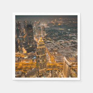 Serviette En Papier Émirats de Dubaï, Burj Khalifa,