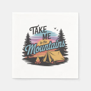 Serviette En Papier Emmenez-Moi À La Montagne - Camping Nature