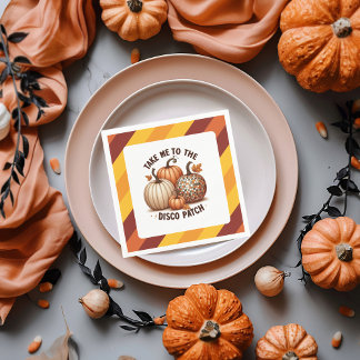 Serviette En Papier Emmenez-moi à l'aquarelle Disco Patch Automne