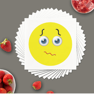 Serviette En Papier Emoji perplexe