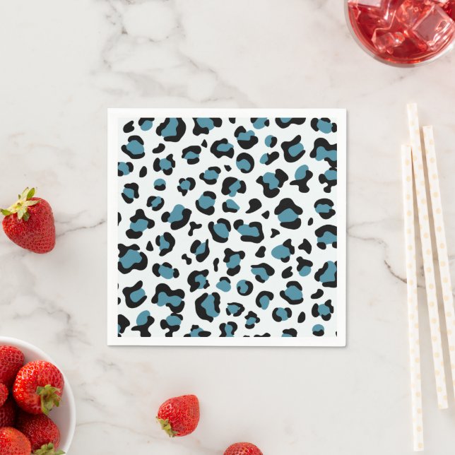 Serviette En Papier Empreinte de léopard, Spots de léopard, Leopard bl (En situation)