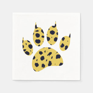 Serviette En Papier Empreinte de patte Cheetah