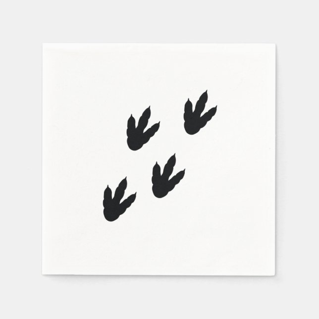 Serviette En Papier empreintes de dinosaure (Devant)