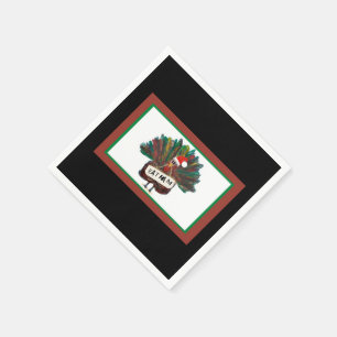 Serviette En Papier en vichy Noël drôle Turquie Santa Hat Napkins