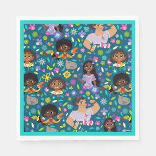 Serviette En Papier Encanto   Floral Character Motif