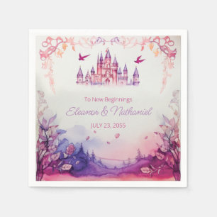 Serviette En Papier Enchanter Lavender Renaissance Castle Mariage