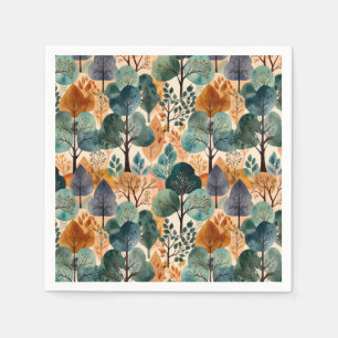 Serviette En Papier Enchanter les arbres d'automne