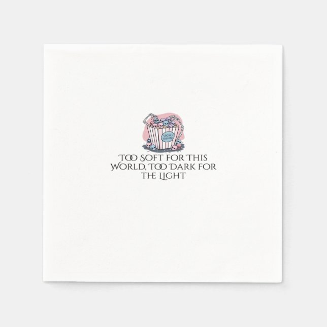 Serviette En Papier Encre de Whimsigoth - Forêts mystiques, lunes et m (Devant)