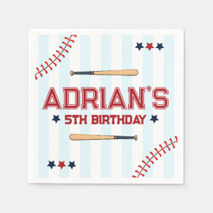 Serviette En Papier Enfant d'anniversaire de baseball