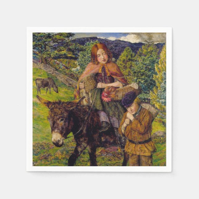 Serviette En Papier Enfants au marché (par John Lee) (Devant)
