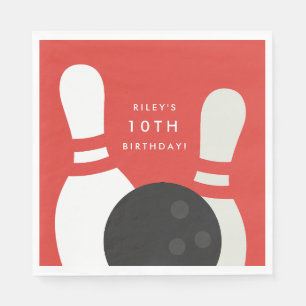 Serviette En Papier Enfants Bowling fête d'anniversaire