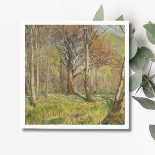 Serviette En Papier Enfants dans la forêt printanière H.A. Brendekilde