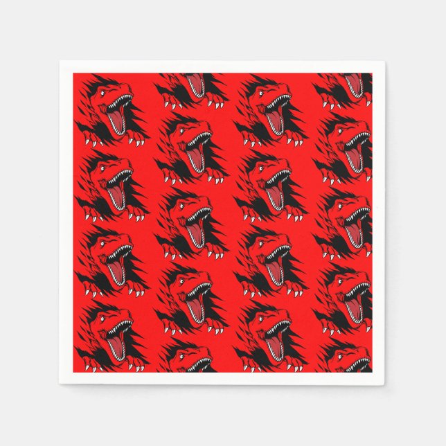Serviette En Papier Enfants dinosaures (Devant)