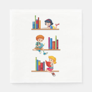 Serviette En Papier Enfants Lecture Livres