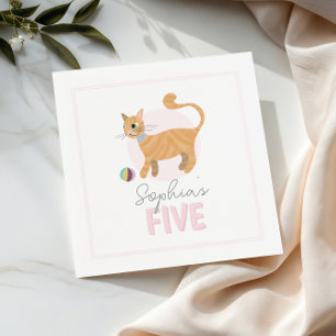 Serviette En Papier Enfants mignonnes chattes roses Filles Anniversair