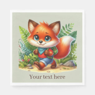 Serviette En Papier Enfants mignons Camping & Randonnée fox party