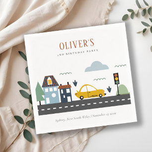 Serviette En Papier Enfants mignons Véhicule Urbain Voiture Route N'im