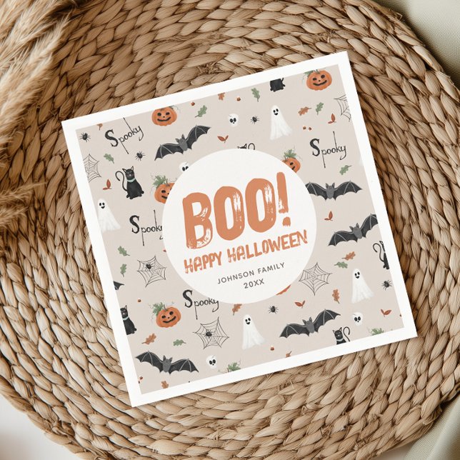 Serviette En Papier Enfants Octobre Éffrayant Halloween Boite d'automn (Créateur téléchargé)