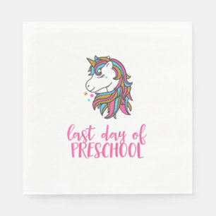 Serviette En Papier Enfants Unicorn Dernière journée de la Chemise mat