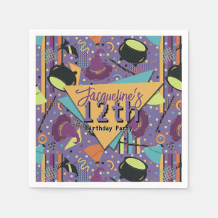 Serviette En Papier Enfants violet rétro cuisine Halloween Anniversair