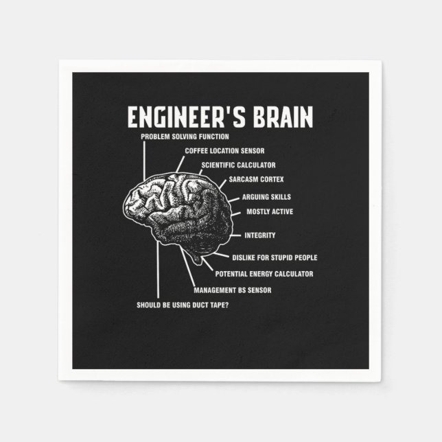 Serviette En Papier Engineers Brain Engineering (Devant)