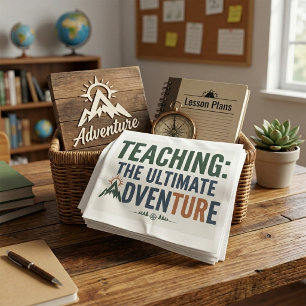 Serviette En Papier Enseignant en plein air, aventure ultime