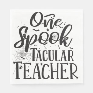 Serviette En Papier Enseignant Spooktacular - Professeur drôle Hallowe