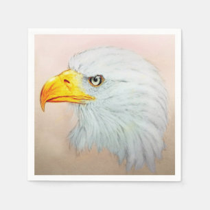 Serviette En Papier Ensemble coloré illustré de serviettes - Aigle