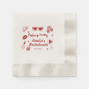 Serviette En Papier Enterrée de Vie de Jeune Fille Chanceuse à Vegas,C