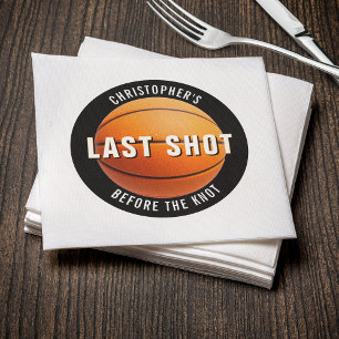 Serviette En Papier Enterrement de vie de garçon de basket-ball dernie