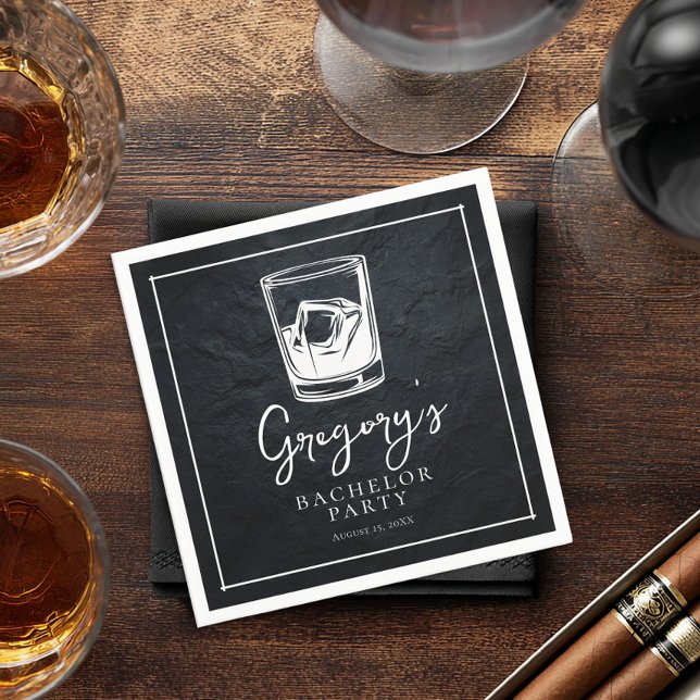 Serviette En Papier Enterrement de vie de garçon moderne et élégant (Créateur téléchargé)