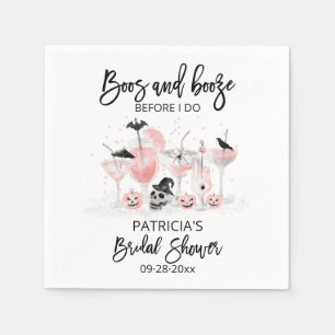 Serviette En Papier Enterrement de vie de jeune fille Boos And Booze B