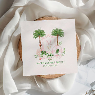 Serviette En Papier Enterrement de vie de jeune fille Palms Flamingo M