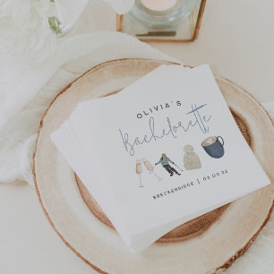 Serviette En Papier Enterrement de vie de jeune fille personnalisé de 