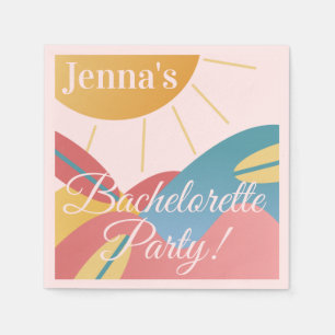 Serviette En Papier Enterrement de vie de jeune fille Plage Surf