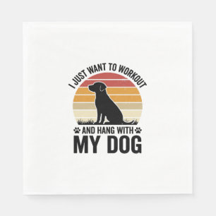 Serviette En Papier Entraînement et détente avec mon chien Vintage ama