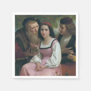 Serviette En Papier Entre Riches et Amour (par Bouguereau)