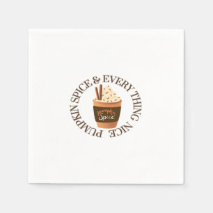 Serviette En Papier Épice citrouille Et Tout Ce Qui Est Beau Citation 