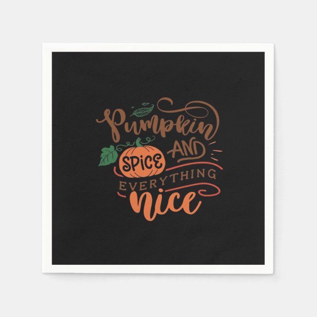 Serviette En Papier Épice citrouille Et Tout Joli Sloth (Devant)