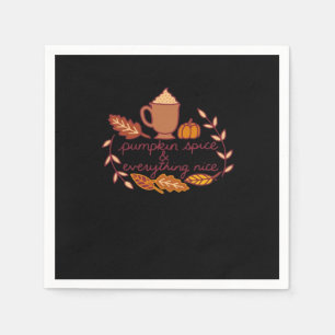 Serviette En Papier Épice citrouille Et Tout Le Bon Café PSL