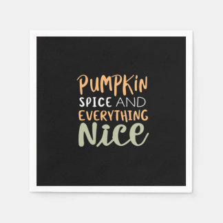 Serviette En Papier Épice citrouille Et Tout Nice Citation D'Automne