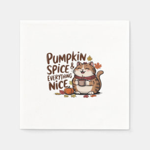 Serviette En Papier Épice citrouille Et Tout Nice Cute Grote Chat Aut