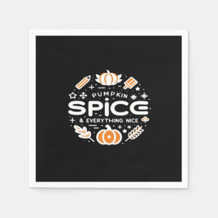 Serviette En Papier Épices citrouilles Et Tout Nice - Citation D'Autom