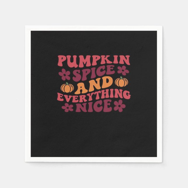 Serviette En Papier Épices citrouilles Et Tout Nice (Lumière) (Devant)