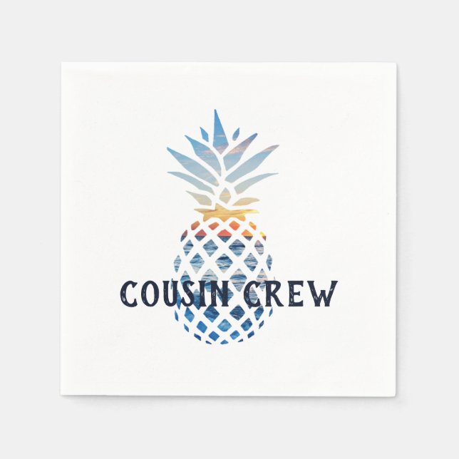 Serviette En Papier Équipage de cousin de l'ananas sur mesure du couch (Devant)