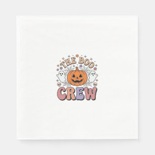 Serviette En Papier Équipage fantôme d'Halloween Mignon Effrayant Vint